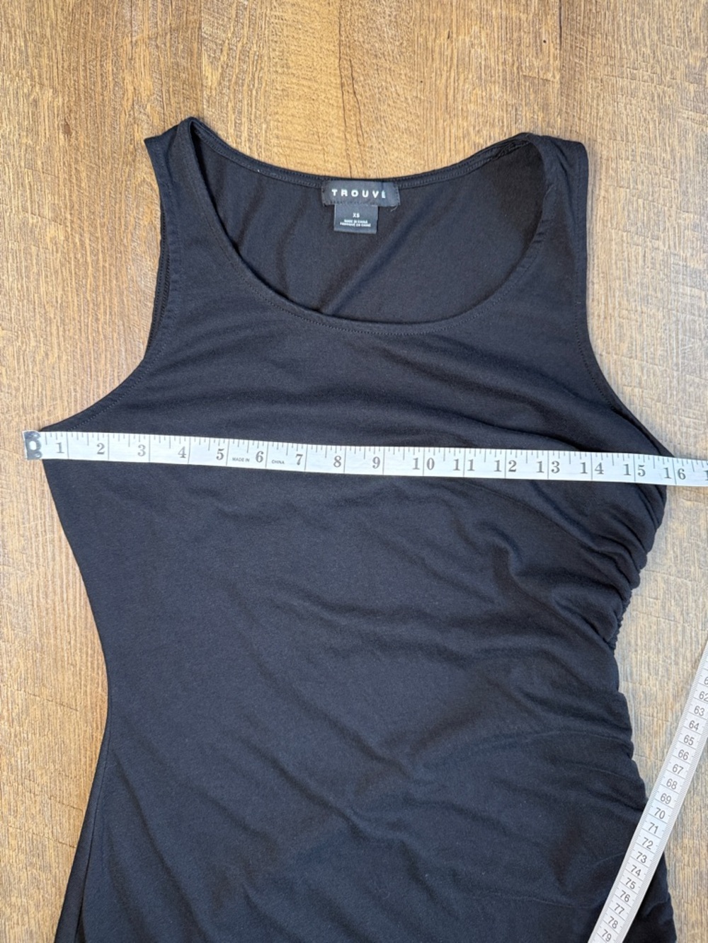 Trouvé Nordstrom Women’s Black Ruched Dress Size X-Small - Picture 5 of 9